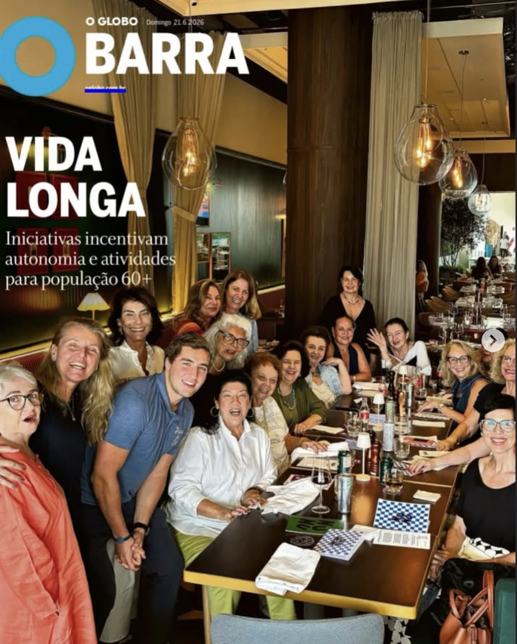 Matéria do O Globo | Barra sobre o Fora de Casa 60+